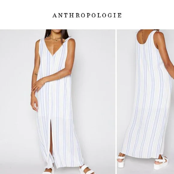 SOLD - Anthropologie Sadie & Sage Striped Danna Maxi Dress Sz S - Picture 1 of 9
